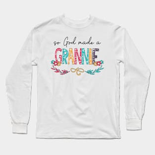 So God Made A Grannie Happy Mother's Day Long Sleeve T-Shirt